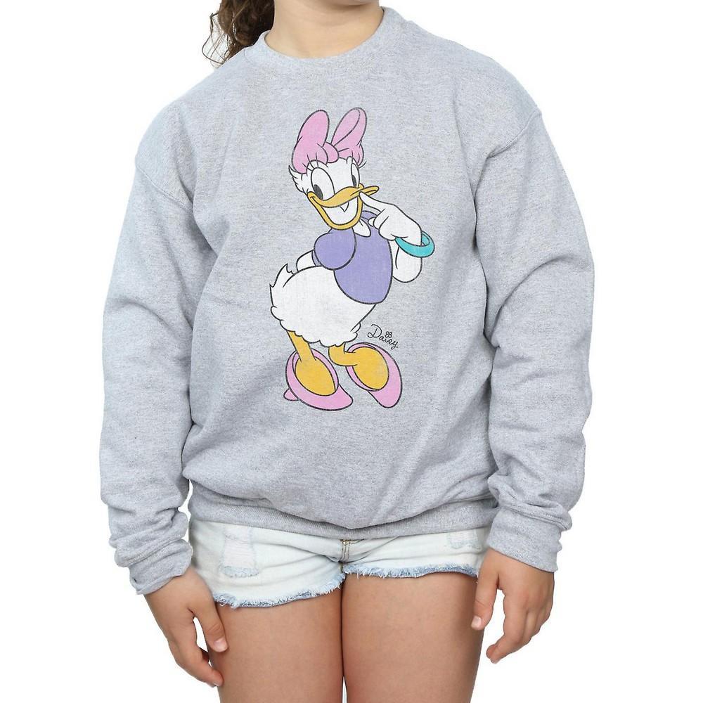 Disney Girls Classic Daisy Duck Sweatshirt (Sports Grey) (12-13 Years)