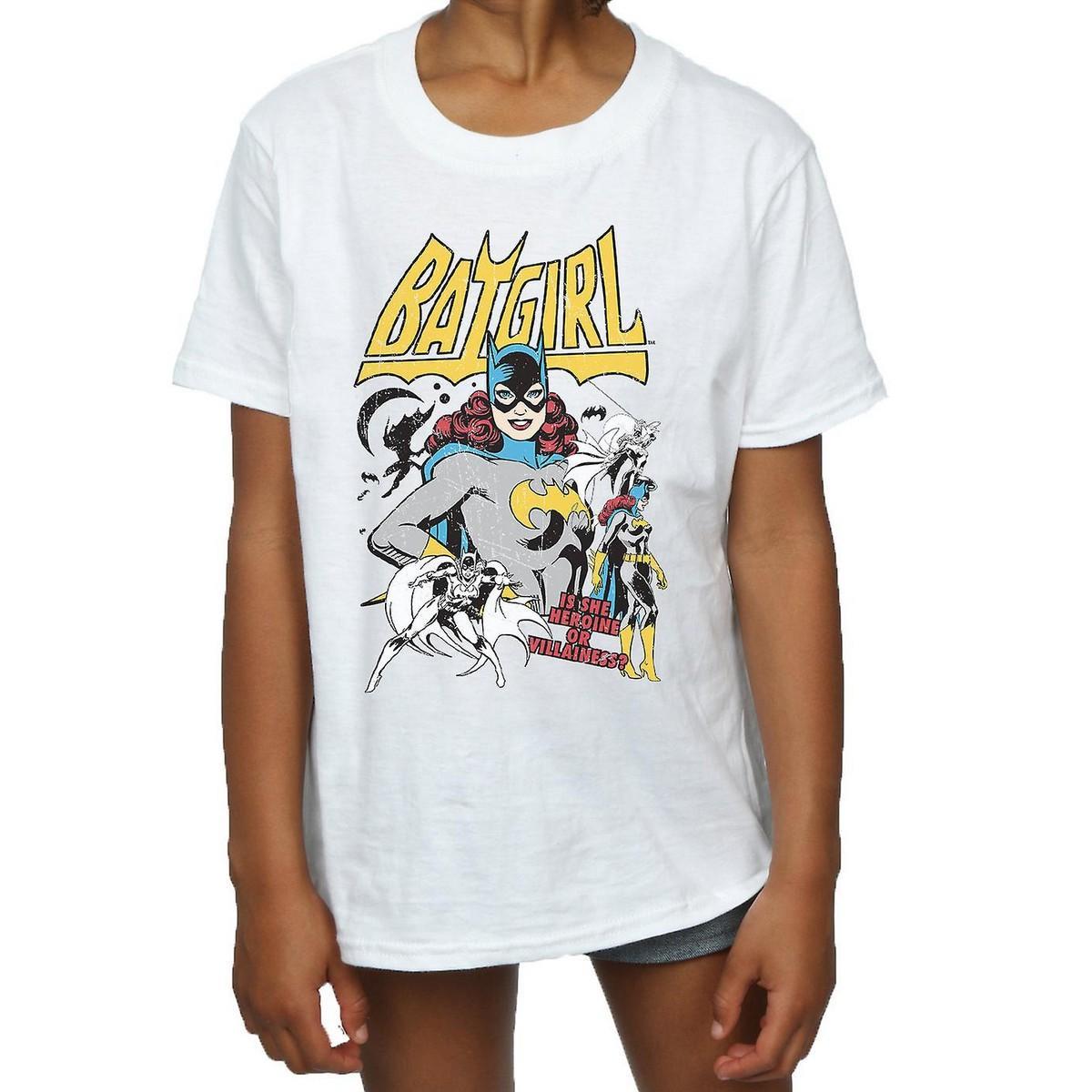 DC Comics Girls Heroine Or Villainess Batgirl Cotton T-Shirt (White) (12-13 Years)