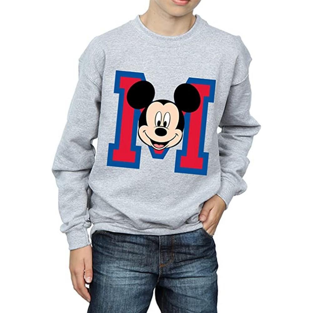 Disney Boys Mickey Mouse Face Sweatshirt (Sports Grey) (12-13 Years)