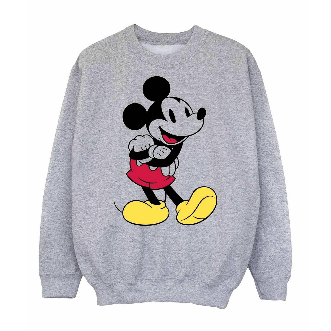 Disney Girls Classic Mickey Mouse Sweatshirt (Sports Grey) (5-6 Years)
