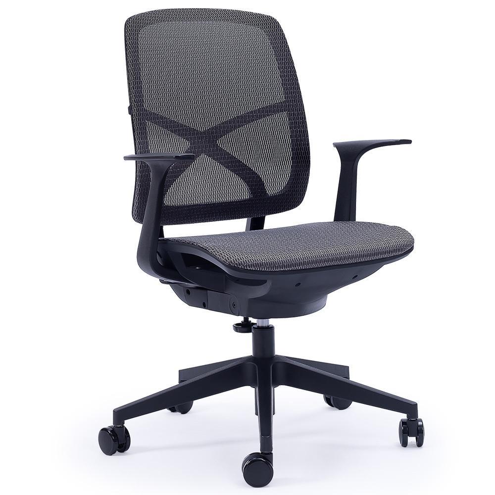 FORTIA Ergonomic Office Desk Chair, Coolmesh Fabric, Adjustable Recline, Dark Grey Mesh/Black Frame