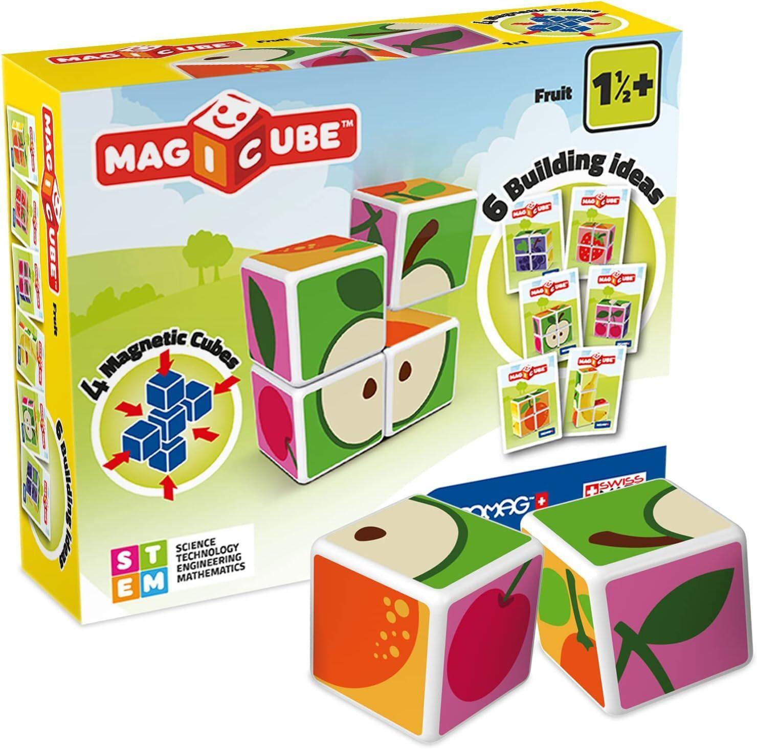 Geomag 131 Magicube Fruit -Age 1+ Building Construction Cubes