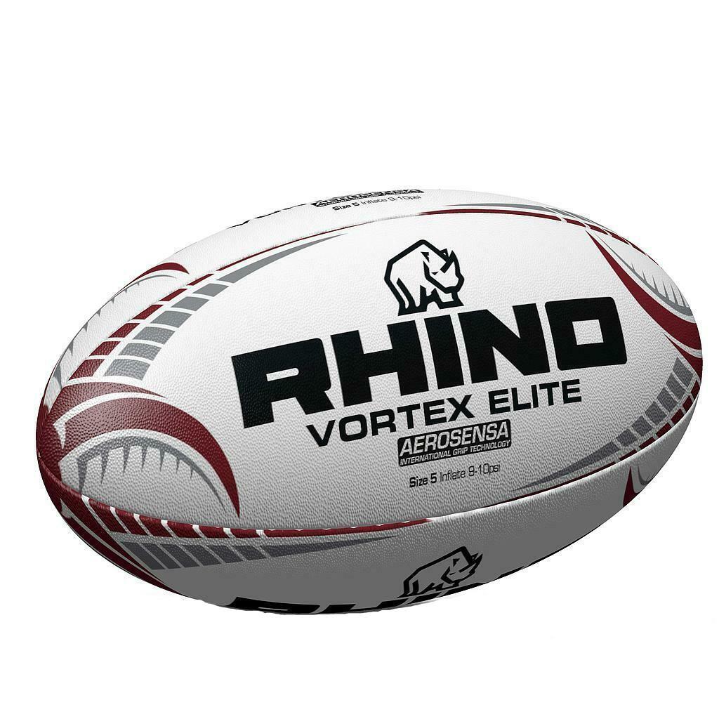 Rhino Vortex Elite Rugby Ball (White) (5)
