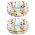 2x Intex Beach Buddies 3 Ring 61cm Inflatable Kids Swim Pool Water Bath Tub 1y+
