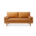 Coogee Brown 2.5 Seater Faux Leather Sofa