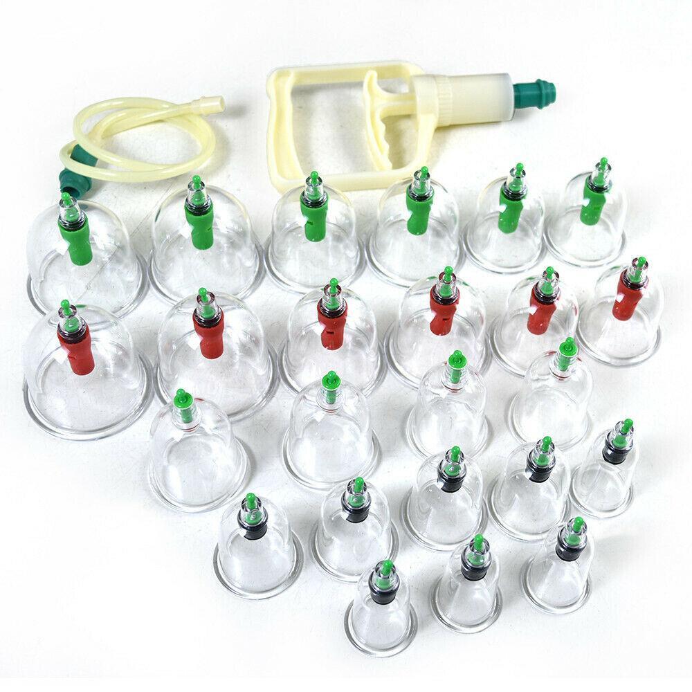 Costcom Pain Relief 24 Cups Vacuum Cupping Set Massage Kit Acupuncture Suction Massager