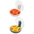 2 Pcs Medicine Storage Box Small Case Mini Containers Candy Medication Splitter Travel Divider