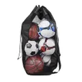 Large Capacity Sports Ball Bag Sling Shoulder Strap Soccer Basketball Mesh Net Bag Drawstring Storage Bag(Hold 20 Footballs)