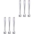 6 Pcs Stainless Steel Ice Tongs Metal Bread Restaurant Towel Clips Sugar Clamps Fruit Mini Accessories