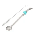 Mate Tea Bombilla Loose Leaf Strainer Stainless Steel Straw Spoons Filter Drinking Mixing Cocktail