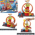 Hot Wheels Toy Car Track Set City Super Loop Fire Station 1:64 Scale Firetruck
