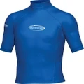 Junior Short Sleeve Rash Shirt (Blue) - Size 8