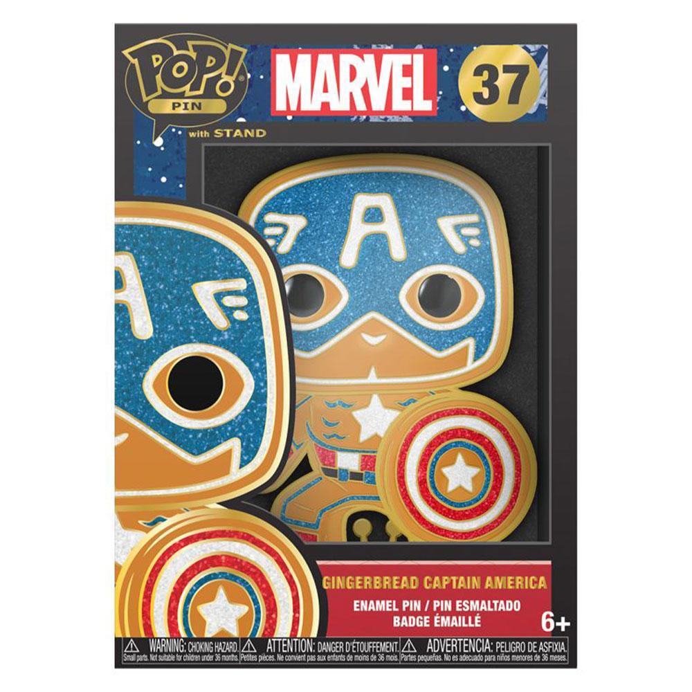Marvel Comics Captain America Gingerbread Enamel Pop! Pin