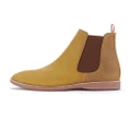 Rollie Chelsea Men's Leather Slip-On Ankle Boot Dress Shoe Cognac
