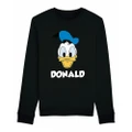 Disney Boys Donald Duck Face Cotton Sweatshirt (Black) (5-6 Years)
