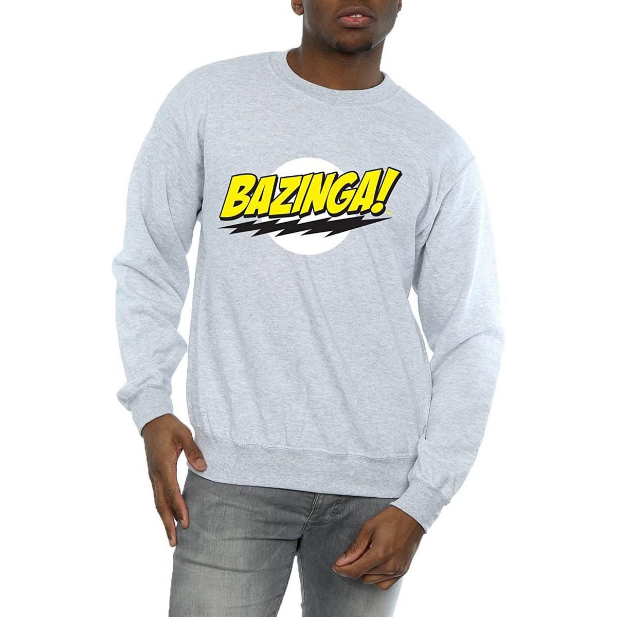 The Big Bang Theory Mens Bazinga Sheldon Sweatshirt (Sports Grey) (S)
