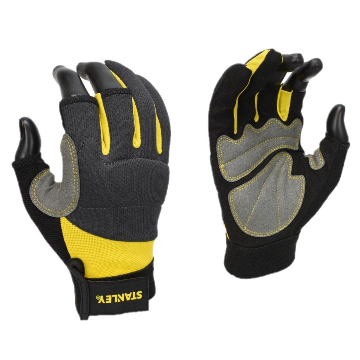 Stanley Unisex Adult Framer 3 Finger Safety Gloves (Grey/Black/Yellow) (L)