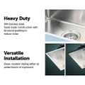 【Sale】490x440mm Handmade Stainless Steel Undermount / Topmount Kitchen Laundry Sink with Waste