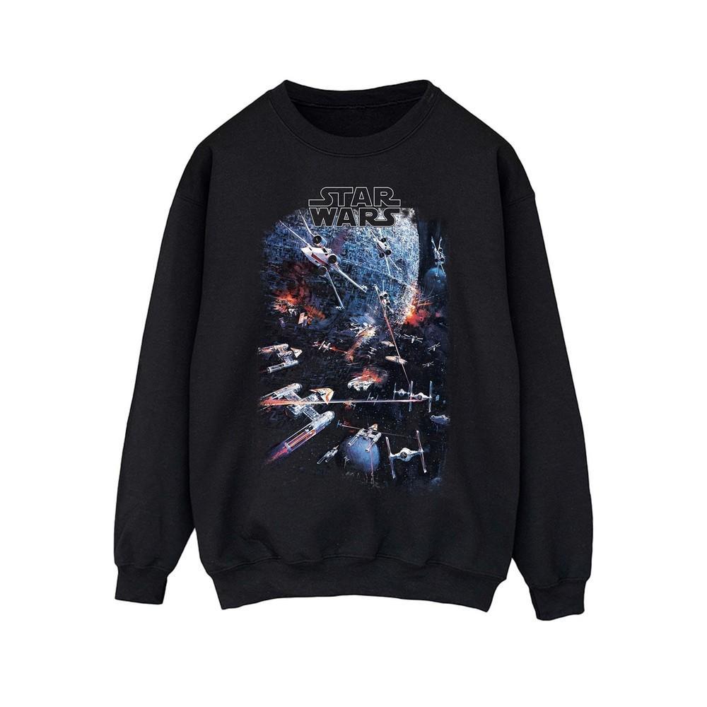 Star Wars Mens Universe Battle Sweatshirt (Black) (XXL)