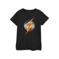 The Flash Womens/Ladies Logo Cotton T-Shirt (Black) (XXL)