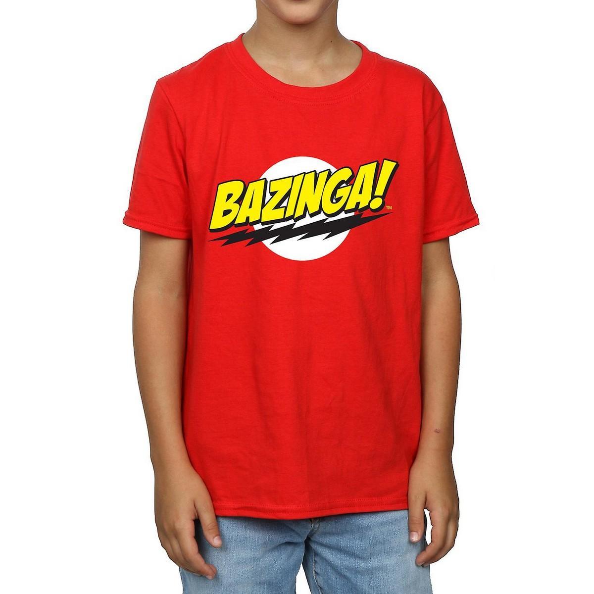 The Big Bang Theory Boys Bazinga Cotton T-Shirt (Red) (12-13 Years)