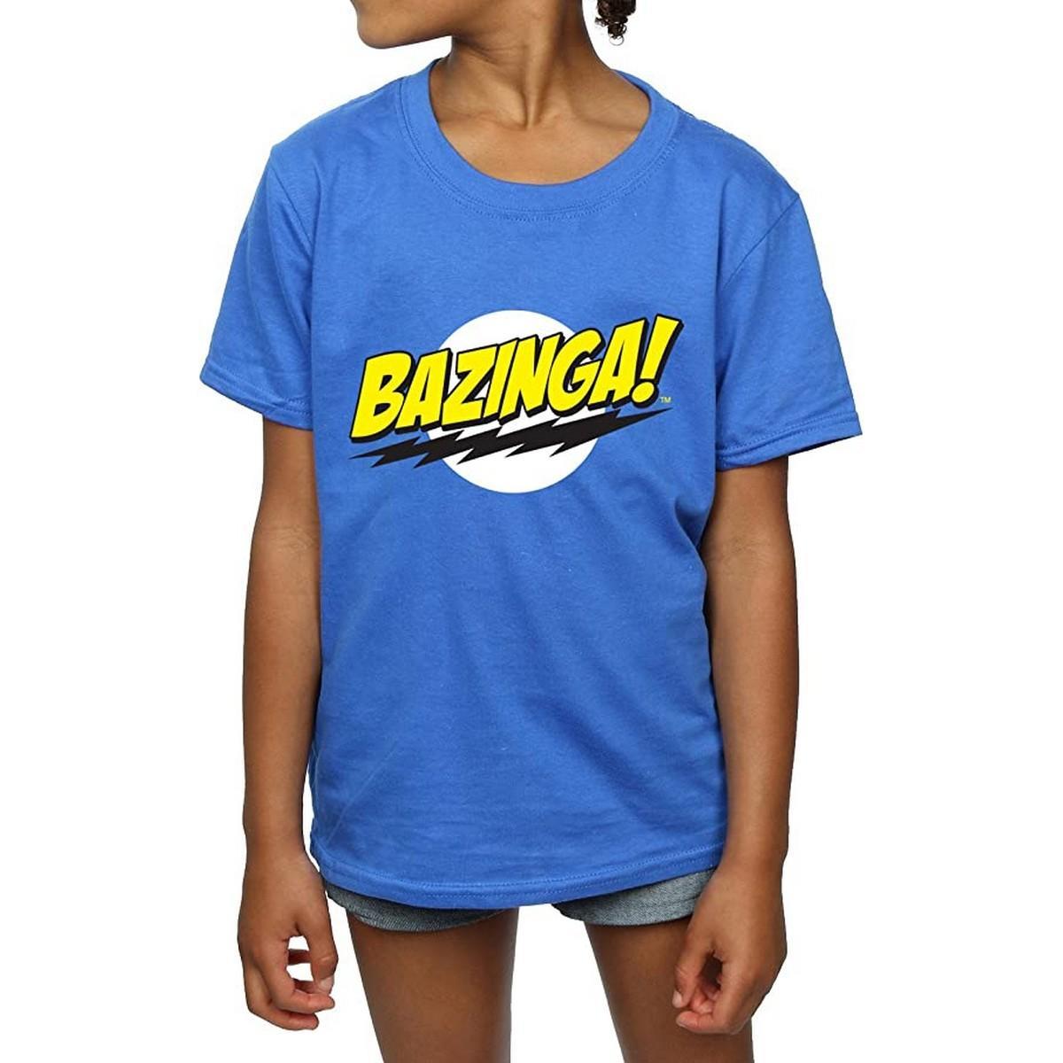 The Big Bang Theory Girls Bazinga Cotton T-Shirt (Royal Blue) (9-11 Years)
