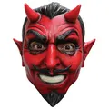 Devil Classic Satan Lucifer Horror Religious Adult Mens Costume Latex Mask
