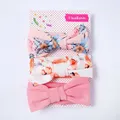 3pcs/Set Baby Girl Infant Toddler Headband Wrap Top Knot Soft Single Bow Turban