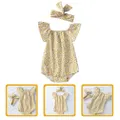Baby Girls Summer Jumpsuit Small Flying Sleeve Romper Clothes Newborn