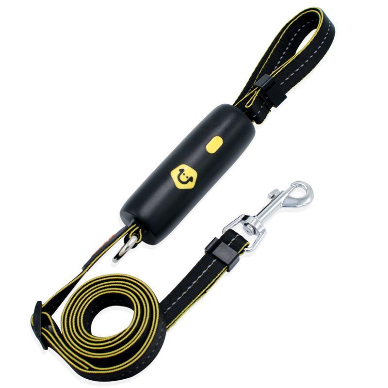 Nylon Dog Leash Walk Training Elastic Rope - Black