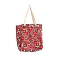Vintage Canvas Tote Bag Women Girl Shopping Daily Bag - Red