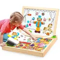 Wooden Educational Toys Magnetic Art Easel Kids Puzzles Games