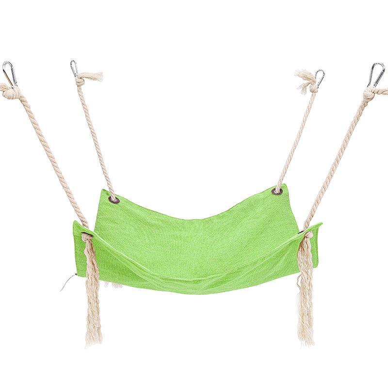 2pcs Green Hanging Cat Hammock Cage Swing Kitty Nest Hanging Bed Sleeping Bed Hammock for Small Pet
