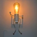 White Creative Indtrial Iron Art Wall Lamp for Bar Cafe Children's Room