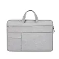 Light Gray Laptop Bag 13.3 Inch Handbag Briefcase with Shoulder Strap Waterproof Cover Men and Women