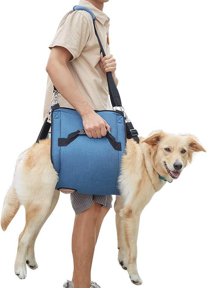 2XL, Blue)Dog Carrying Harness, Pet Emergency Backpack, Dog Lifting Harness for Nail Trimming for Jo