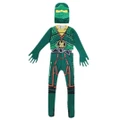 Lego Ninjago Costume Kids Boys Ninja Cosplay Fancy Dress Party Outfit (Color:Green Size:120)