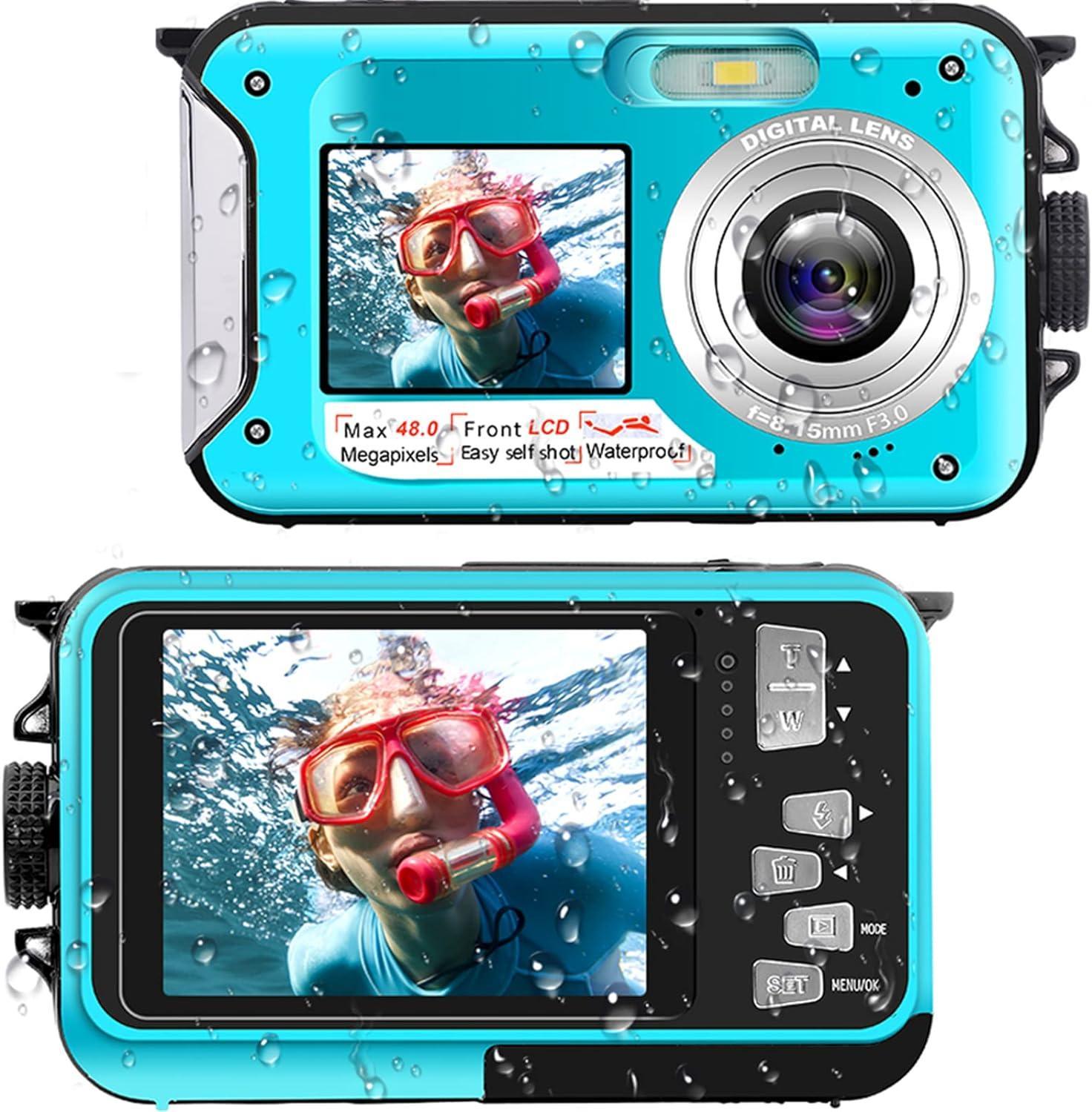 Waterproof Digital Camera HD 2.7K 48 MP Video Recorder