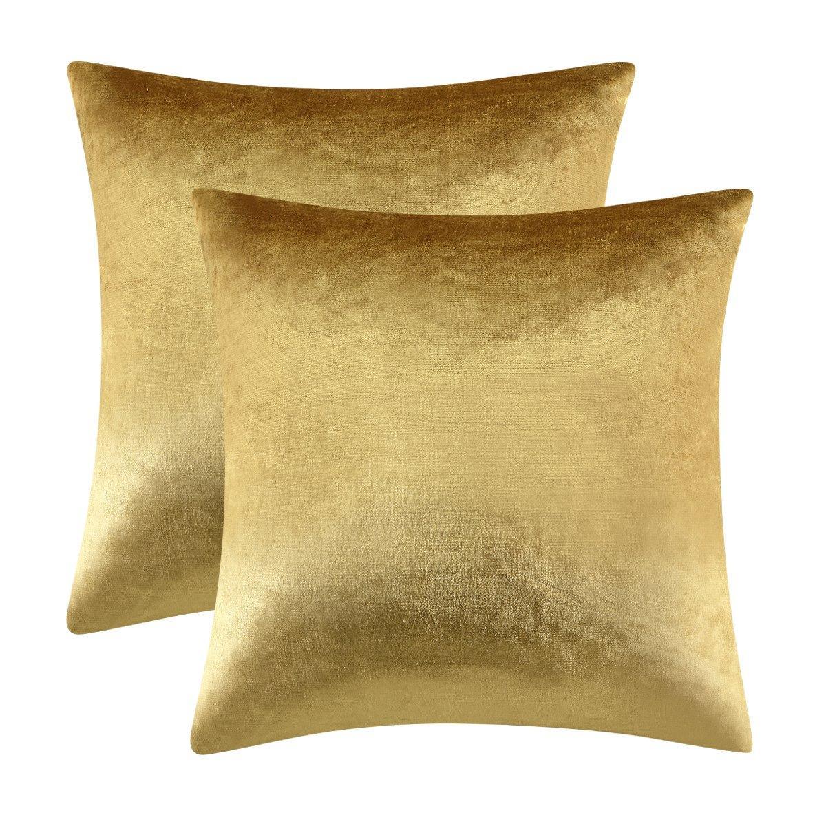 Pack Gold Throw Pillowcases 45*45cm