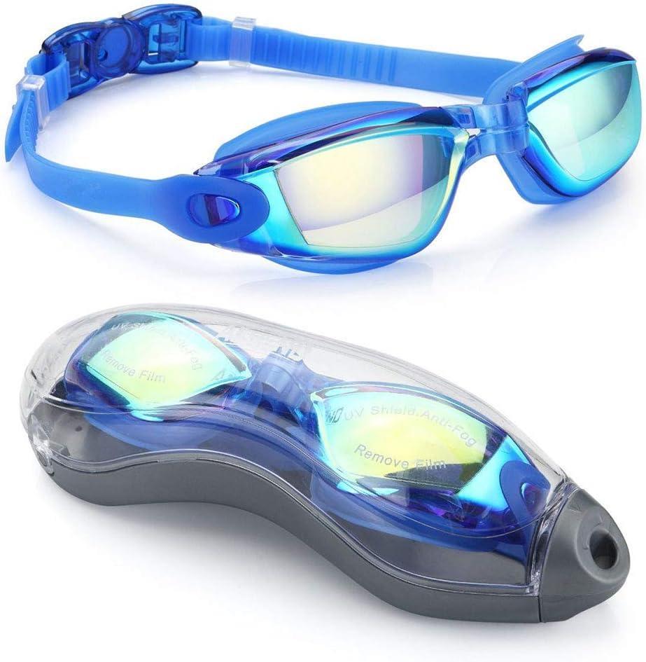 Scuba Anti-fog UV Protection No Leak Adjustable Length for Adults, Youth, Kids (Blue)