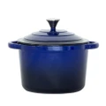 Healthy Choice 26cm Enamelled Cast Iron French Oven Casserole (4.7L) - Blue
