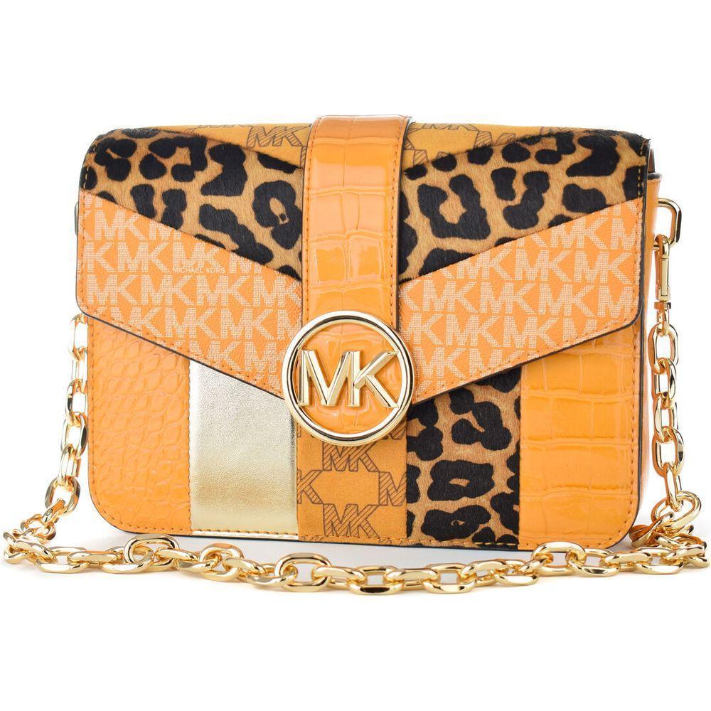 Michael Kors Yellow Leather Handbag 35F2GNML2Y-HNY-CMB-MULTI - Women's Casual Lady's Bag
