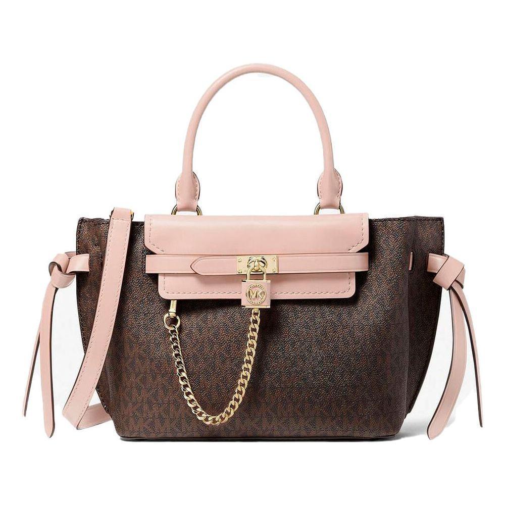 Michael Kors Women's Brown Leather Handbag 30F1G9HS5B-BRN-SFTPINK - Elegant and Stylish Accessory for Ladies