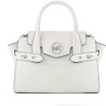 Elegant and Sophisticated: Michael Kors White Leather Handbag 35S2SNMS5L-OPTIC-WHITE for Women
