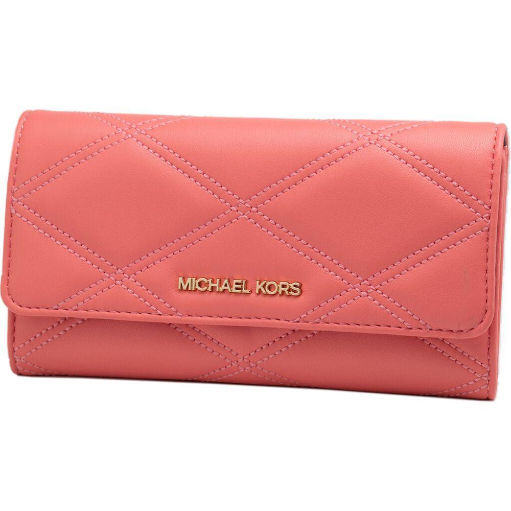 Michael Kors Pink Leather Purse 35S2GTVF3U-GRAPEFRUIT for Women - Elegant and Stylish Ladies' Pink Leather Purse