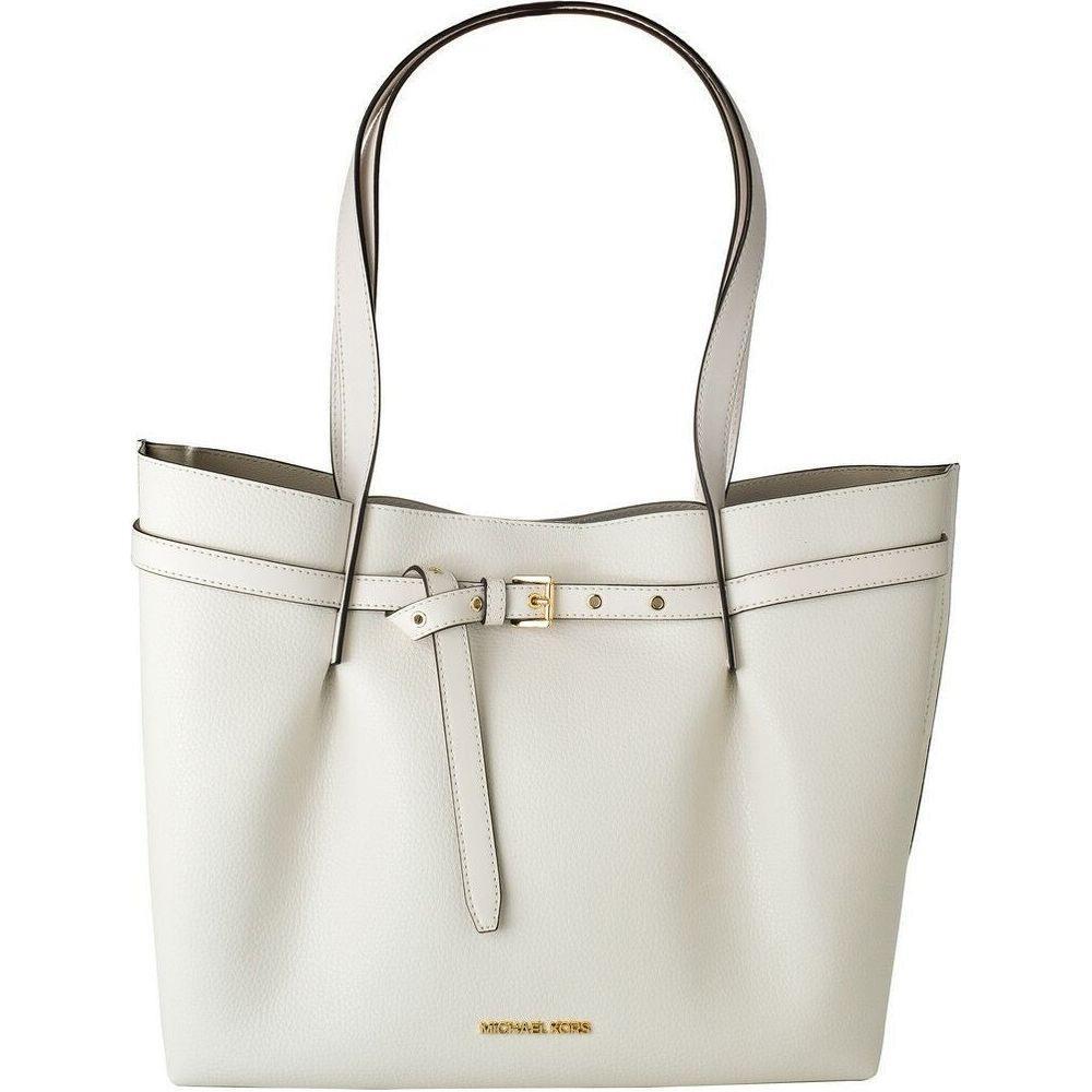 Michael Kors Women's Handbag 35H0GU5T9T-OPTIC-WHITE White Leather 34 x 28 x 15 cm - Elegant and Stylish Accessory for Ladies