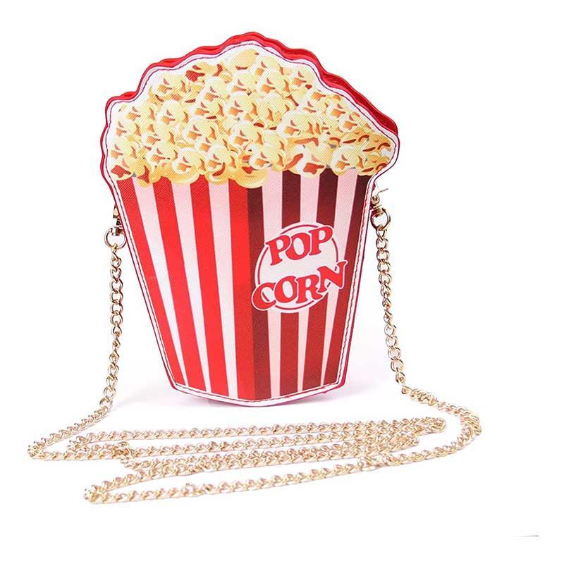 Strapsco Womens Creative Food Style Shoulder Messenger Bag-Popcorn
