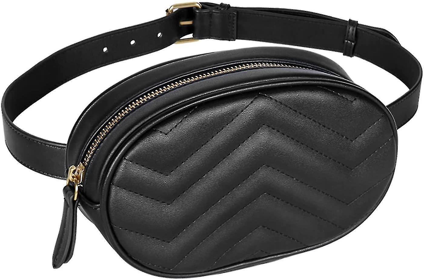 Women Waist Bags Waterproof Pu Leather Belt Bag Fanny Pack Crossbody Bumbag