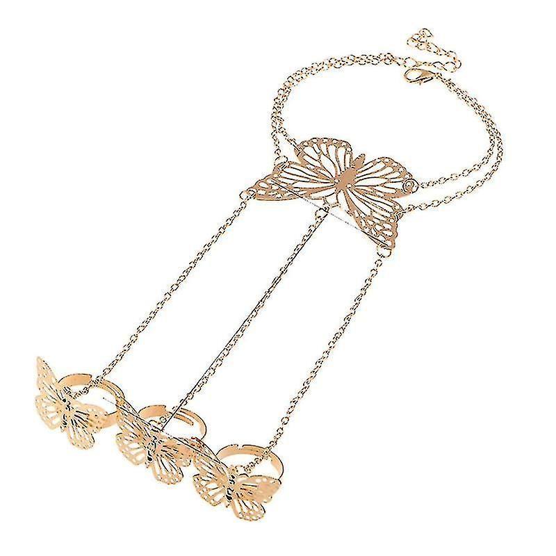 Women Creative Butterfly Fairy Ring Bracelet Convenient Adjustable Bracelet