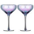 2pc Tempa Thalia 360ml Crystal Cocktail Glass Martini Coupe Glasses Black Pearl